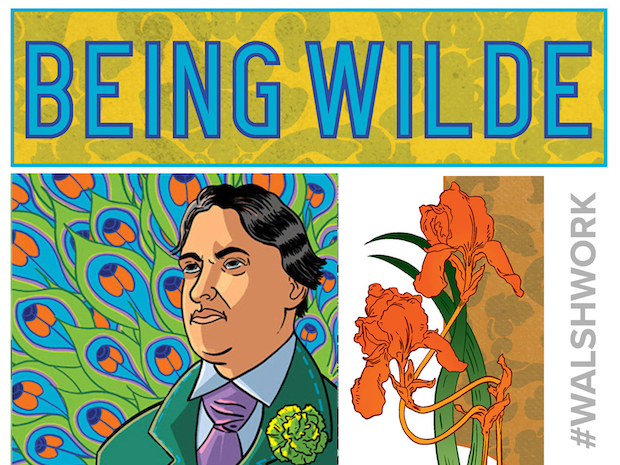 cartoon illustration of oscar wilde
